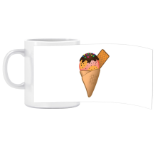 ZSONA DEKOR Porcelán bögre Ovis jellel Fagyi mintával bögrék, csészék