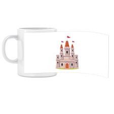 ZSONA DEKOR Porcelán bögre Ovis jellel Vár mintával bögrék, csészék