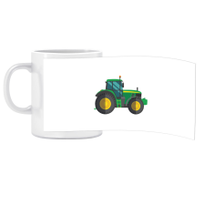 ZSONA DEKOR Porcelán bögre Ovis jellel Zöld traktor mintával bögrék, csészék