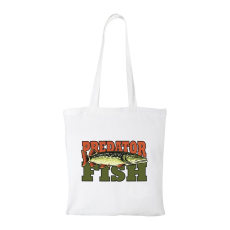ZSONA DEKOR Predator fish - Bevásárló táska fehér