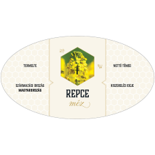 ZSONA DEKOR Repceméz ovális alakú öntapadós mézes cimke 6 db/csomag dekorációs kellék
