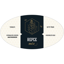 ZSONA DEKOR Repceméz ovális fekete öntapadós mézes cimke 6 db/csomag dekorációs kellék