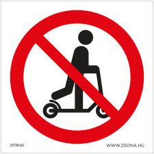 ZSONA DEKOR Rollerezni tilos! Öntapadós matrica 150x150 mm információs címke