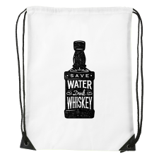 ZSONA DEKOR Save water drink whiskey - Sport táska fehér kézitáska és bőrönd