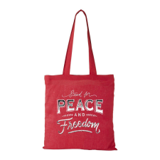ZSONA DEKOR Stand for peace - Bevásárló táska piros kézitáska és bőrönd