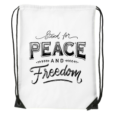 ZSONA DEKOR Stand for peace - Sport táska fehér kézitáska és bőrönd