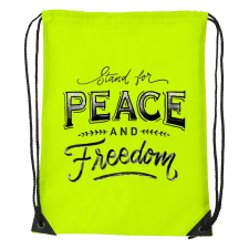 ZSONA DEKOR Stand for peace - Sport táska sárga kézitáska és bőrönd