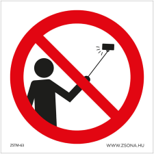 ZSONA DEKOR Szelfizni tilos! Műanyag tábla 200x200 mm információs címke