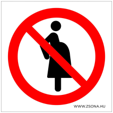 ZSONA DEKOR Terhes nőknek tilos! Öntapadós matrica 100x100 mm információs címke