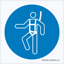 ZSONA DEKOR Testhevederzet használata kötelező! Műanyag tábla 200x200 mm információs címke