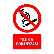 ZSONA DEKOR Tilos a dohányzás! Alumínium tábla 100x160 mm v1 információs címke