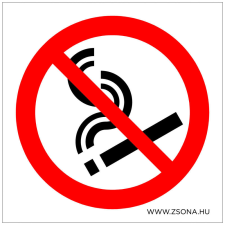 ZSONA DEKOR Tilos a dohányzás! Öntapadós matrica 100x100 mm információs címke