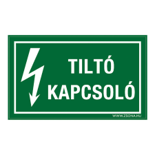 ZSONA DEKOR Tiltó kapcsoló Öntapadós matrica 160x100 mm információs címke