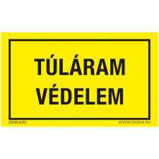 ZSONA DEKOR Túláram védelem Műanyag tábla 160x100 mm információs címke
