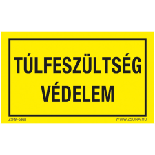 ZSONA DEKOR Túlfeszültség védelem Műanyag tábla 250x160 mm információs címke