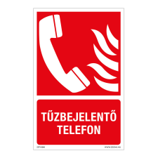 ZSONA DEKOR Tűzbejelentő telefon Műanyag tábla 320x500 mm információs címke