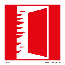 ZSONA DEKOR Tűzgátló ajtó zárva tartandó Utánvilágító műanyag tábla 100x100 mm információs címke