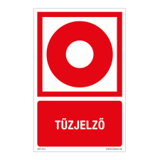 ZSONA DEKOR Tűzjelző Műanyag tábla 160x250 mm információs címke