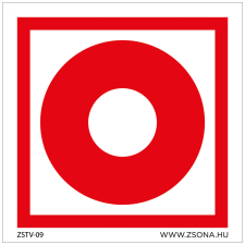 ZSONA DEKOR Tűzjelző Műanyag tábla 200x200 mm információs címke