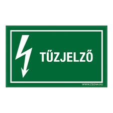 ZSONA DEKOR Tűzjelző Műanyag tábla 320x500 mm információs címke