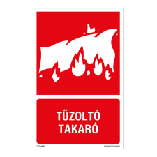 ZSONA DEKOR Tűzoltó takaró Öntapadós matrica 320x500 mm információs címke