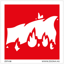 ZSONA DEKOR Tűzoltó takaró Utánvilágító öntapadós matrica 100x100 mm információs címke