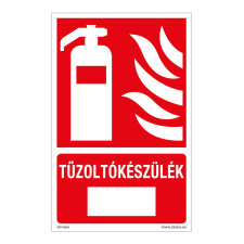 ZSONA DEKOR Tűzoltókészülék Utánvilágító műanyag tábla 160x100 mm információs címke