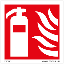 ZSONA DEKOR Tűzoltókészülék Utánvilágító műanyag tábla 200x200 mm információs címke