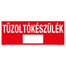 ZSONA DEKOR Tűzoltókészülék Utánvilágító műanyag tábla 250x100 mm információs címke
