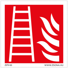ZSONA DEKOR Tűzoltólétra Öntapadós matrica 100x100 mm információs címke