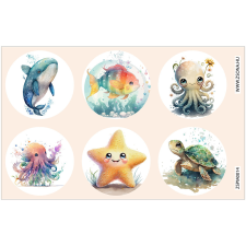 ZSONA DEKOR Vasalható Tengeri világ matrica csomag ajándéktárgy