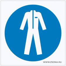 ZSONA DEKOR Védőruházat használata kötelező! Műanyag tábla 100x100 mm információs címke