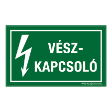 ZSONA DEKOR Vész-kapcsoló Műanyag tábla 160x250 mm információs címke