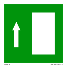 ZSONA DEKOR Vészkijárat fölfelé Utánvilágító műanyag tábla 200x200 mm információs címke