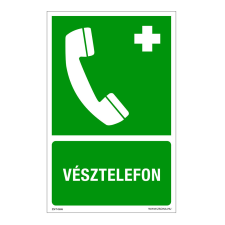 ZSONA DEKOR Vésztelefon Műanyag tábla 320x500 mm információs címke