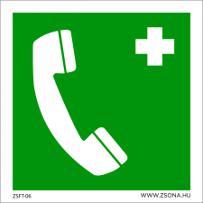 ZSONA DEKOR Vésztelefon Öntapadós matrica 150x150 mm információs címke