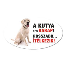 ZSONA DEKOR Vigyázz a kutya harap tábla műanyagból LABRADOR kutyafelszerelés