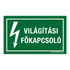 ZSONA DEKOR Világítási főkapcsoló Műanyag tábla 320x500 mm információs címke