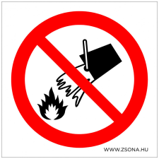 ZSONA DEKOR Vízzel oltani tilos! Műanyag tábla 100x100 mm információs címke