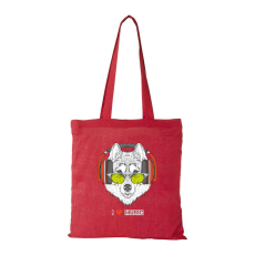 ZSONA DEKOR Zenét hallgató farkas - Bevásárló táska piros