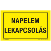 Zsona Napelem lekapcsolás Alumínium tábla 100x160 mm