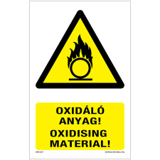Zsona Oxidáló anyag Műanyag tábla 250x160 mm információs címke