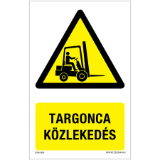 Zsona Targonca közlekedés Alumínium tábla 160x250 mm információs címke