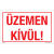 Zsona Üzemen kívül Alumínium tábla 160x250 mm