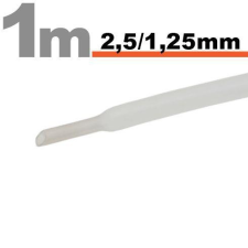 Zsugorcső 2,5mm/1,25mm átlátszó villanyszerelés