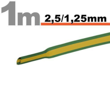  Zsugorcső 2,5mm/1,25mm zöld/sárga villanyszerelés
