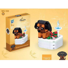 ZUANMA Tacskó, cuki kutyusok építőkocka játék barkácsolás, építés