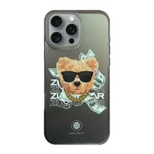 Zuck Bear Harold iPhone 16 Pro Max MagSafe kompatibilis kemény hátlap tok, fekete tok és táska