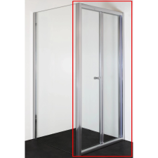 Zuhanyajtó Elite 90 cm x 195 cm króm átlátszó üveg kád, zuhanykabin