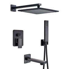  Zuhanycsap szett, Blackswan, M73.39 típus, antik fekete modell, 30 cm csaptelep